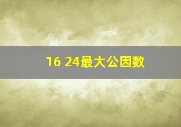 16 24最大公因数